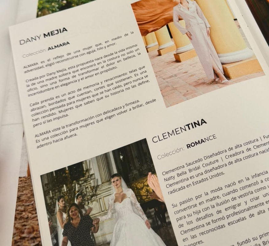 Artículo sobre Dany Mejía y su colección Almara en la revista Viva La Moda